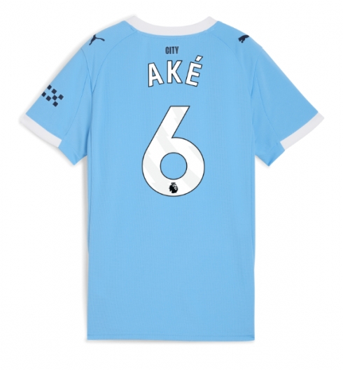 Manchester City Nathan Ake #6 Hjemmedrakt Dame 2025-26 Kortermet Manchester City Nathan Ake #6 Hjemmedrakt Dame 2025-26 Kortermet