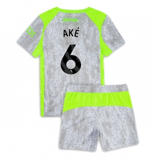 Manchester City Nathan Ake #6 Tredjedraktsett Barn 2025-26 Kortermet (+ Korte bukser)