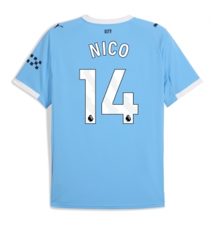 Manchester City Nico Gonzalez #14 Hjemmedrakt 2025-26 Kortermet