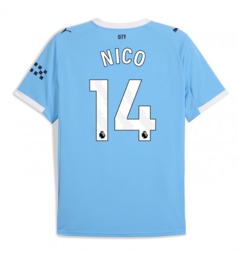 Manchester City Nico Gonzalez #14 Hjemmedrakt 2025-26 Kortermet Manchester City Nico Gonzalez #14 Hjemmedrakt 2025-26 Kortermet