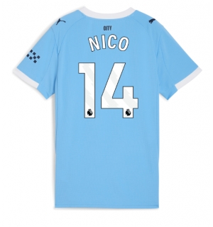 Manchester City Nico Gonzalez #14 Hjemmedrakt Dame 2025-26 Kortermet