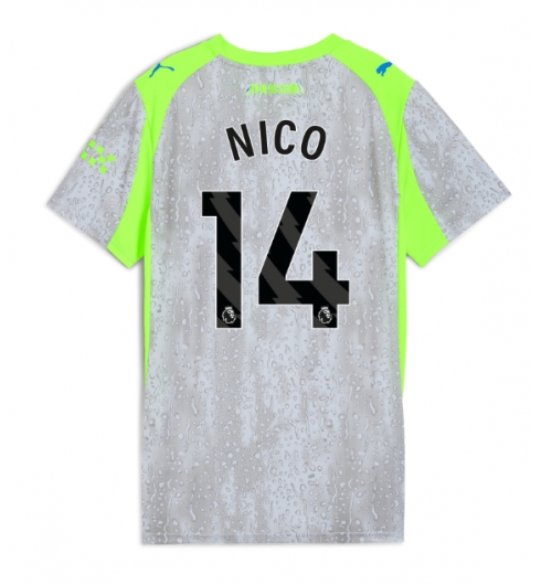 Manchester City Nico Gonzalez #14 Tredjedrakt Dame 2025-26 Kortermet Manchester City Nico Gonzalez #14 Tredjedrakt Dame 2025-26 Kortermet