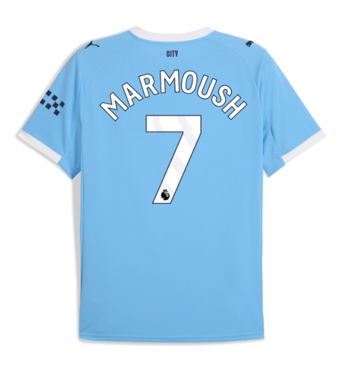 Manchester City Omar Marmoush #7 Hjemmedrakt 2025-26 Kortermet Manchester City Omar Marmoush #7 Hjemmedrakt 2025-26 Kortermet