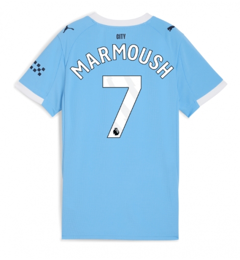 Manchester City Omar Marmoush #7 Hjemmedrakt Dame 2025-26 Kortermet Manchester City Omar Marmoush #7 Hjemmedrakt Dame 2025-26 Kortermet