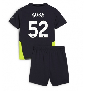 Manchester City Oscar Bobb #52 Bortedraktsett Barn 2024-25 Kortermet (+ Korte bukser)