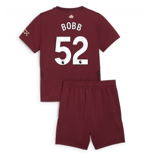 Manchester City Oscar Bobb #52 Tredjedraktsett Barn 2024-25 Kortermet (+ Korte bukser)