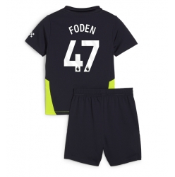 Manchester City Phil Foden #47 Bortedraktsett Barn 2024-25 Kortermet (+ Korte bukser)
