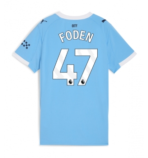 Manchester City Phil Foden #47 Hjemmedrakt Dame 2025-26 Kortermet