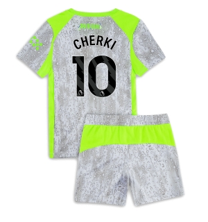 Manchester City Rayan Cherki #10 Tredjedraktsett Barn 2025-26 Kortermet (+ Korte bukser)