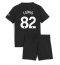 Manchester City Rico Lewis #82 Bortedraktsett Barn 2025-26 Kortermet (+ Korte bukser)