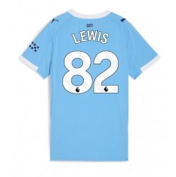 Manchester City Rico Lewis #82 Hjemmedrakt Dame 2025-26 Kortermet
