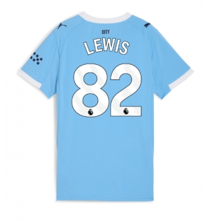 Manchester City Rico Lewis #82 Hjemmedrakt Dame 2025-26 Kortermet