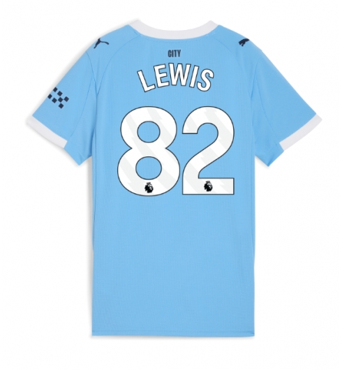 Manchester City Rico Lewis #82 Hjemmedrakt Dame 2025-26 Kortermet Manchester City Rico Lewis #82 Hjemmedrakt Dame 2025-26 Kortermet