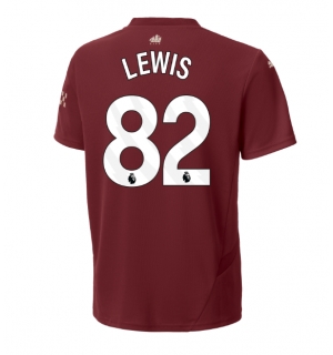 Manchester City Rico Lewis #82 Tredjedrakt 2024-25 Kortermet
