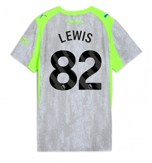 Manchester City Rico Lewis #82 Tredjedrakt Dame 2025-26 Kortermet
