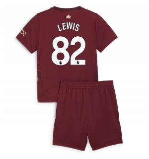 Manchester City Rico Lewis #82 Tredjedraktsett Barn 2024-25 Kortermet (+ Korte bukser)