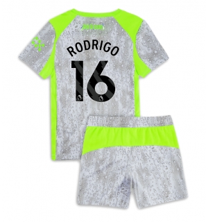 Manchester City Rodri Hernandez #16 Tredjedraktsett Barn 2025-26 Kortermet (+ Korte bukser)