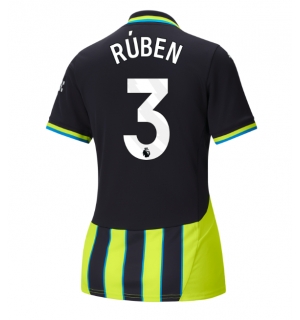 Manchester City Ruben Dias #3 Bortedrakt Dame 2024-25 Kortermet
