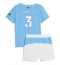 Manchester City Ruben Dias #3 Hjemmedraktsett Barn 2025-26 Kortermet (+ Korte bukser)