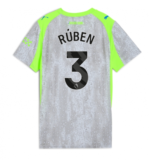 Manchester City Ruben Dias #3 Tredjedrakt Dame 2025-26 Kortermet Manchester City Ruben Dias #3 Tredjedrakt Dame 2025-26 Kortermet