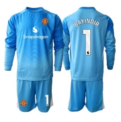 Manchester United Altay Bayindir #1 Keeper Hjemmedraktsett Barn 2025-26 Langermet (+ Korte bukser)