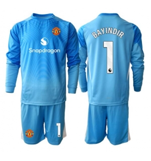 Manchester United Altay Bayindir #1 Keeper Hjemmedraktsett Barn 2025-26 Langermet (+ Korte bukser)