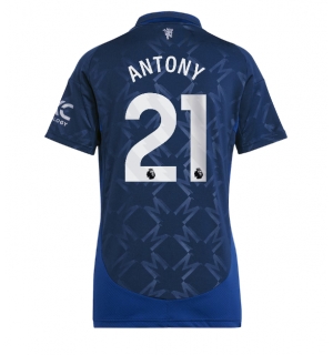 Manchester United Antony #21 Bortedrakt Dame 2024-25 Kortermet