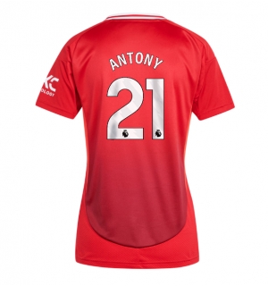 Manchester United Antony #21 Hjemmedrakt Dame 2024-25 Kortermet