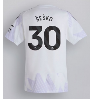Manchester United Benjamin Sesko #30 Bortedrakt 2025-26 Kortermet