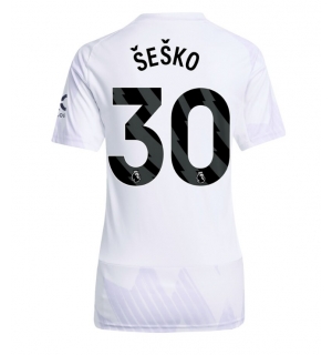 Manchester United Benjamin Sesko #30 Bortedrakt Dame 2025-26 Kortermet
