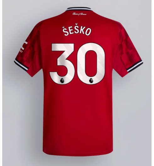 Manchester United Benjamin Sesko #30 Hjemmedrakt 2025-26 Kortermet Manchester United Benjamin Sesko #30 Hjemmedrakt 2025-26 Kortermet