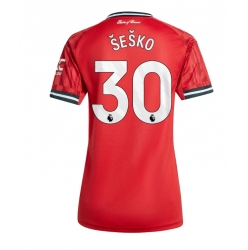 Manchester United Benjamin Sesko #30 Hjemmedrakt Dame 2025-26 Kortermet