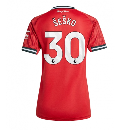 Manchester United Benjamin Sesko #30 Hjemmedrakt Dame 2025-26 Kortermet Manchester United Benjamin Sesko #30 Hjemmedrakt Dame 2025-26 Kortermet