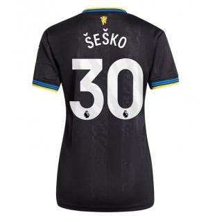 Manchester United Benjamin Sesko #30 Tredjedrakt Dame 2025-26 Kortermet