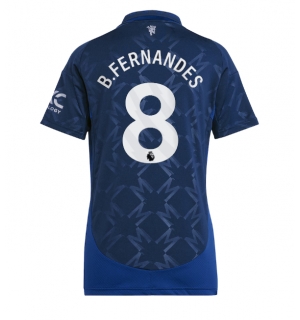 Manchester United Bruno Fernandes #8 Bortedrakt Dame 2024-25 Kortermet