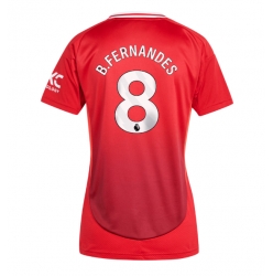 Manchester United Bruno Fernandes #8 Hjemmedrakt Dame 2024-25 Kortermet