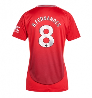 Manchester United Bruno Fernandes #8 Hjemmedrakt Dame 2024-25 Kortermet