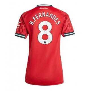 Manchester United Bruno Fernandes #8 Hjemmedrakt Dame 2025-26 Kortermet