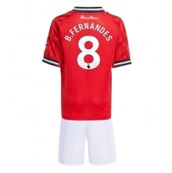 Manchester United Bruno Fernandes #8 Hjemmedraktsett Barn 2025-26 Kortermet (+ Korte bukser)