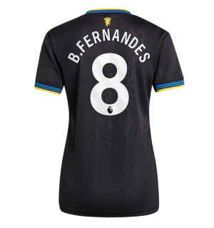 Manchester United Bruno Fernandes #8 Tredjedrakt Dame 2025-26 Kortermet