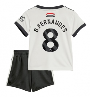 Manchester United Bruno Fernandes #8 Tredjedraktsett Barn 2024-25 Kortermet (+ Korte bukser)