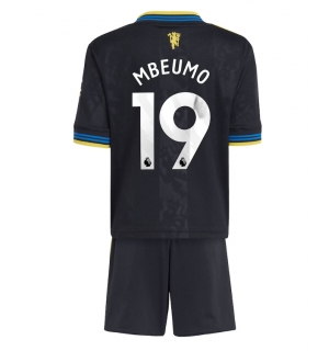 Manchester United Bryan Mbeumo #19 Tredjedraktsett Barn 2025-26 Kortermet (+ Korte bukser)