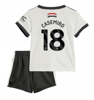 Manchester United Casemiro #18 Tredjedraktsett Barn 2024-25 Kortermet (+ Korte bukser)