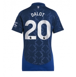 Manchester United Diogo Dalot #20 Bortedrakt Dame 2024-25 Kortermet