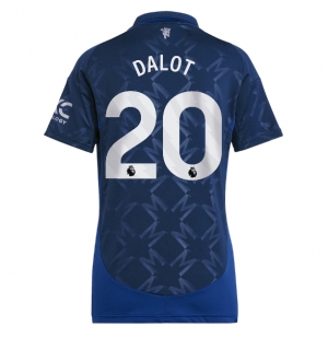 Manchester United Diogo Dalot #20 Bortedrakt Dame 2024-25 Kortermet