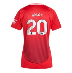 Manchester United Diogo Dalot #20 Hjemmedrakt Dame 2024-25 Kortermet