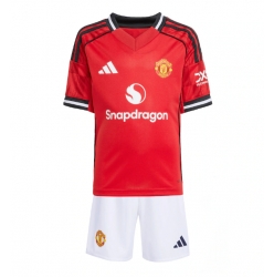 Manchester United Hjemmedraktsett Barn 2025-26 Kortermet (+ Korte bukser)
