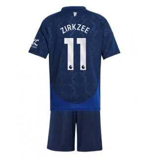 Manchester United Joshua Zirkzee #11 Bortedraktsett Barn 2024-25 Kortermet (+ Korte bukser)