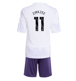 Manchester United Joshua Zirkzee #11 Bortedraktsett Barn 2025-26 Kortermet (+ Korte bukser)