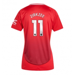 Manchester United Joshua Zirkzee #11 Hjemmedrakt Dame 2024-25 Kortermet